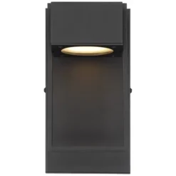 Possini Euro Design Pavel Modern Outdoor Wall Light Fixtures Set Of 2 Textured Black Metal LED Downlight 9 1/2" For Post Exterior Barn -Possini Euro Design GUEST 928e9345 1eaf 4c6f ade2 be8ed2b8ea58