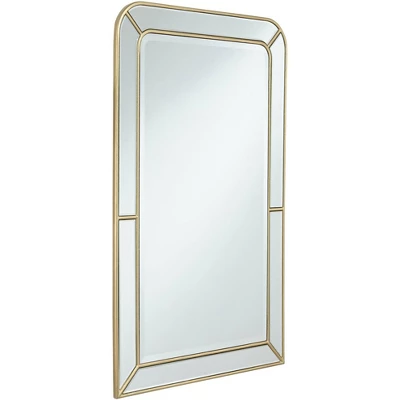 Possini Euro Design Rectangular Vanity Wall Mirror Modern Glam Beveled Edge Shiny Silver Leaf Frame 26" Wide For Bathroom Bedroom Living Family Room 6 Possini Euro Design Rectangular Vanity Wall Mirror Modern Glam Beveled Edge Shiny Silver Leaf Frame 26" Wide For Bathroom Bedroom Living Family Room - Image 4