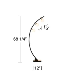 Possini Euro Design Rialto Modern Arched Floor Lamp 68 1/4" Tall Warm Gold Matte Black 3 Light Frosted White Glass Orb Shade For Living Room Reading 12 Possini Euro Design Rialto Modern Arched Floor Lamp 68 1/4" Tall Warm Gold Matte Black 3 Light Frosted White Glass Orb Shade For Living Room Reading -Possini Euro Design GUEST 940a0ad2 09cc 4494 869d 82daf484c1fc