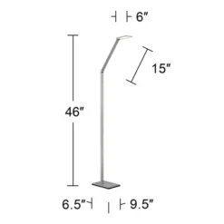 Possini Euro Design Bentley Modern Task Floor Lamp 61" Tall Silver LED Touch On Off Adjustable Head For Living Room Reading Bedroom Office House Home -Possini Euro Design GUEST 9471b85d fb50 4ff5 a542 474bb22bdded
