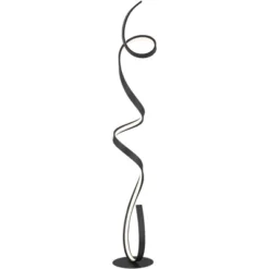 Possini Euro Design Avante Modern 56 1/2" Tall Standing Floor Lamp Ribbon LED Foot Switch Matte Black Finish Living Room Bedroom House Reading Office -Possini Euro Design GUEST 94f4e538 89f2 46ea 8d94 d108d540b791
