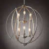Possini Euro Design Spherical Brushed Nickel Large Chandelier 24" Wide Modern 6-Light Fixture For Dining Room House Foyer Kitchen Island Entryway Home -Possini Euro Design GUEST 96648345 b07e 4e08 85f2 f5801cb5b73f