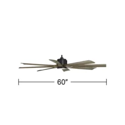 Possini Euro Design 60" Defender Farmhouse Rustic Indoor Outdoor Ceiling Fan 8 Blade LED Light Remote Control Matte Black Motor Bedroom Patio -Possini Euro Design GUEST 968f2b03 a788 40dd 98b1 306e5f0105b9