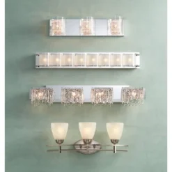 Possini Euro Design Wrapped Wire Modern Wall Light Chrome 22" Fixture Clear Glass Cylinder Shade For Bedroom Bathroom Vanity Reading Living Room House -Possini Euro Design GUEST 96b281ed 1a62 4cf2 8b9a b9f17041f4ab