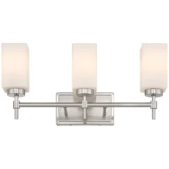 Possini Euro Design Possini Euro Salo 20 3/4" Wide Brushed Nickel 3-Light Bath Light -Possini Euro Design GUEST 978c4ea5 27a2 4714 9717 b131effa7d45