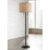 Possini Euro Design Garth Modern Floor Lamp Standing 63 1/2" Tall Oil Rubbed Bronze Burlap Fabric Drum Shade For Living Room Bedroom Office House Home -Possini Euro Design GUEST 995d7e4a c57a 413b a41d 3335a816bbad
