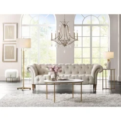 Possini Euro Design Encino Modern Tripod Floor Lamp Standing 60" Tall Brass Gold Metal Off White Fabric Drum Shade For Living Room Bedroom Office Home -Possini Euro Design GUEST 99b49a49 5750 40e4 bac4 b9c44c312dd1