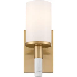 Possini Euro Design Possini Euro Lucius 11" High Soft Gold And White Marble Wall Sconce -Possini Euro Design GUEST 9a74d8c3 5bdb 4c97 9f46 3ccc1e6e73d4