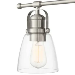 Possini Euro Design Kalen Modern Wall Light Brushed Nickel Hardwire 23 1/2" 3-Light Fixture Clear Glass Shade For Bedroom Bathroom Vanity Reading 10 Possini Euro Design Kalen Modern Wall Light Brushed Nickel Hardwire 23 1/2" 3-Light Fixture Clear Glass Shade For Bedroom Bathroom Vanity Reading -Possini Euro Design GUEST 9aa0c1b7 167e 4c0f 8e50 952c29cc1c2e