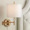 Possini Euro Design Kohle Modern Swing Arm Wall Lamp Polished Brass Plug-in Light Fixture White Inner Sheer Outer Drum Shade For Bedroom Bedside House 2 Possini Euro Design Kohle Modern Swing Arm Wall Lamp Polished Brass Plug-in Light Fixture White Inner Sheer Outer Drum Shade For Bedroom Bedside House -Possini Euro Design GUEST 9accd012 ccdf 4eb4 a73f 932330542f15