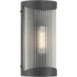 Possini Euro Design Possini Euro August 11" High Textured Black Outdoor Wall Light -Possini Euro Design GUEST 9bbea518 691b 414b 96db e474ca5a35f8