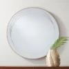 Possini Euro Design Aurelia Round Vanity Decorative Wall Mirror Modern Glam Gold Metal Frame 32" Wide Bathroom Bedroom Living Room -Possini Euro Design GUEST 9bdb760c 1f1d 4048 8c73 d028ac7b42ff