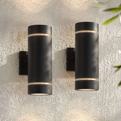 Possini Euro Design Wynnsboro 12" High Modern Outdoor Wall Light Fixture Mount Porch House Exterior Up/Down Set Of 2 Weatherproof Black Aluminum 3 Possini Euro Design Wynnsboro 12" High Modern Outdoor Wall Light Fixture Mount Porch House Exterior Up/Down Set Of 2 Weatherproof Black Aluminum