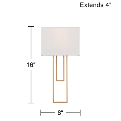 Possini Euro Design Possini Euro Siobhan 16" High Gold And White Wall Sconce 5 Possini Euro Design Possini Euro Siobhan 16" High Gold And White Wall Sconce - Image 3