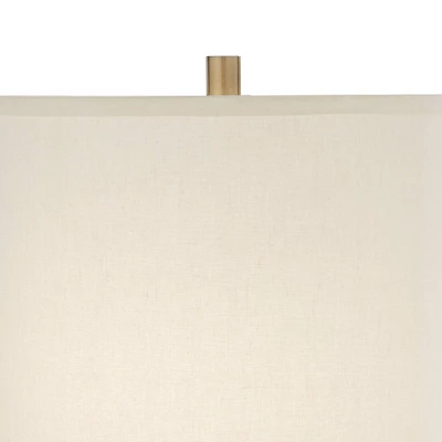 Possini Euro Design Taboo Mid Century Modern 66" Tall Standing Floor Lamp Sculpted Column Foot Switch Brown Faux Wood Finish Living Room Bedroom House 8 Possini Euro Design Taboo Mid Century Modern 66" Tall Standing Floor Lamp Sculpted Column Foot Switch Brown Faux Wood Finish Living Room Bedroom House - Image 6