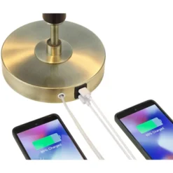 Possini Euro Design Possini Euro® Wyndham Desk Lamp With Glass Shade And Dual USB Ports 12 Possini Euro Design Possini Euro® Wyndham Desk Lamp With Glass Shade And Dual USB Ports -Possini Euro Design GUEST 9fb29c06 0fa4 4c93 bedf 81121643cc35