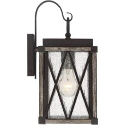 Possini Euro Design Brawley Rustic Industrial Outdoor Wall Light Fixture Bronze Wood Grain 13 1/2" Clear Seedy Glass For Post Exterior Barn Deck House 12 Possini Euro Design Brawley Rustic Industrial Outdoor Wall Light Fixture Bronze Wood Grain 13 1/2" Clear Seedy Glass For Post Exterior Barn Deck House -Possini Euro Design GUEST a01d09cb 09b1 45dd 9db3 db14e7b9b1bc