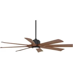 Possini Euro Design 60" Defender Modern Indoor Outdoor Ceiling Fan 8 Blade LED Light Remote Control Matte Black Finish Bedroom Patio Damp Rated -Possini Euro Design GUEST a1429156 b47b 4d30 8fd8 9c874e8cd9c9