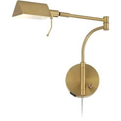 Possini Euro Design Keegan Modern Swing Arm Wall Lamp With Dual USB Ports Warm Gold Plug-In Light Fixture Adjustable For Bedroom -Possini Euro Design GUEST a1970087 da02 49f3 8048 274fd19ea733