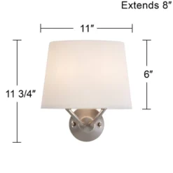 Possini Euro Design Possini Euro 11 3/4" High Brushed Nickel Modern Wall Sconce Light -Possini Euro Design GUEST a326d564 3587 4269 97ec 7871543b661e