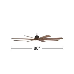 80" Possini Euro Design Defender Modern Indoor Outdoor Ceiling Fan With Dimmable LED Light Remote Oil Rubbed Bronze Koa Damp Rated For Patio Exterior -Possini Euro Design GUEST a32a6790 bfab 489d 9baf a0df02983cff