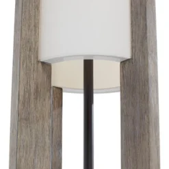 Possini Euro Design Arrista Modern 63" Tall Standing Floor Lamp Cylinder Foot Switch Wood Gray Wash Finish Living Room Bedroom House Reading Office -Possini Euro Design GUEST a35f4346 57a0 4aaf bab4 4e063e526c59