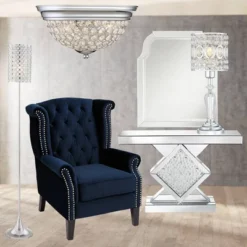 Possini Euro Design Faith Modern Ceiling Light Flush Mount Fixtures 11" Wide Set Of 2 Chrome 2-Light Crystal For Bedroom Kitchen Living Room Hallway -Possini Euro Design GUEST a4905e02 2116 4c7b b077 1b4e62f92e0b