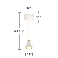 Possini Euro Design Italian Modern Floor Standing Lamp With Riser 69.5" Tall Gold Metal White Drum Shade Living Room Reading House Bedroom 11 Possini Euro Design Italian Modern Floor Standing Lamp With Riser 69.5" Tall Gold Metal White Drum Shade Living Room Reading House Bedroom -Possini Euro Design GUEST a4f660ac ad7c 4731 a19f 9e0d12d2d530