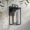 Possini Euro Design Raynor 13 1/2" High Modern Outdoor Wall Barn Light Fixture Mount Porch House Weatherproof Sand Black Aluminum Clear Glass Shade -Possini Euro Design GUEST a59157f1 b06c 480e b094 1c8c4434429b
