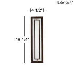 Possini Euro Design Belfonte Modern Outdoor Wall Light Fixture Bronze LED 16 1/4" White Glass For Post Exterior Barn Deck House Porch Yard Patio Home 10 Possini Euro Design Belfonte Modern Outdoor Wall Light Fixture Bronze LED 16 1/4" White Glass For Post Exterior Barn Deck House Porch Yard Patio Home -Possini Euro Design GUEST a5b2a858 d0fe 4c86 95d3 b34322a3043d