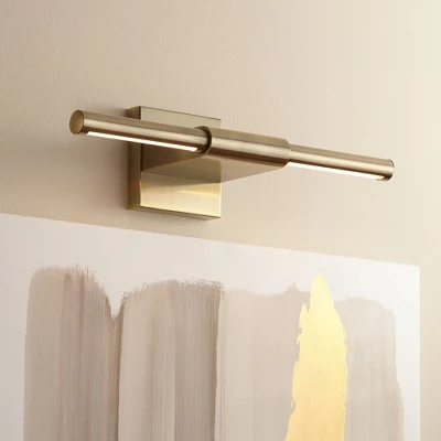 Possini Euro Design Anthony 17" High Modern Picture Wall Lamp Light Fixture Mount Living Room Indoor Hallway LED Hardwired Gold Antique Brass 3 Possini Euro Design Anthony 17" High Modern Picture Wall Lamp Light Fixture Mount Living Room Indoor Hallway LED Hardwired Gold Antique Brass