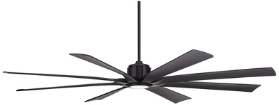 80" Possini Euro Design Defender Modern Indoor Outdoor Ceiling Fan With Dimmable LED Light Remote Control Matte Black Damp Rated For Patio Exterior 7 80" Possini Euro Design Defender Modern Indoor Outdoor Ceiling Fan With Dimmable LED Light Remote Control Matte Black Damp Rated For Patio Exterior - Image 5