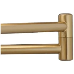 Possini Euro Design Kohle Modern Swing Arm Wall Lamps Set Of 2 Polished Brass Plug-In Light Fixture White Drum Shade For Bedroom -Possini Euro Design GUEST a9c378d2 df5a 4696 bca7 f37e67154978