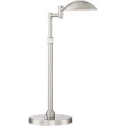 Possini Euro Design Eliptik Modern Desk Table Lamp 24 1/2" High Satin Nickel LED Swing Arm Adjustable Height For Bedroom Living Room Nightstand Office -Possini Euro Design GUEST aa0f4a29 bec0 4111 8c72 01b67ee54c62