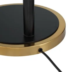 Possini Euro Design Modern Arc Floor Lamp 63 1/2" Tall Warm Gold Black Metal Milky White Glass Shade For Living Room Reading House -Possini Euro Design GUEST aa1192fe 3030 4959 bb41 694b18ac188d