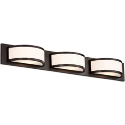 Possini Euro Design Possini Euro 37" Wide 3-Light Dark Bronze Vanity Bath Light
