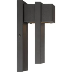 Possini Euro Design Pavel Modern Outdoor Wall Light Fixture Textured Black LED 9 1/2" For Post Exterior Barn Deck House Porch Yard Posts Patio Home -Possini Euro Design GUEST abf5434f 2ca9 43f1 923e 65d7775776fe
