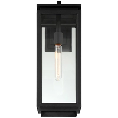 Possini Euro Design Atkins 21 1/4" High Modern Outdoor Wall Light Fixture Mount Porch House Weatherproof Matte Black Die Cast Metal Clear Glass Shade 10 Possini Euro Design Atkins 21 1/4" High Modern Outdoor Wall Light Fixture Mount Porch House Weatherproof Matte Black Die Cast Metal Clear Glass Shade - Image 8