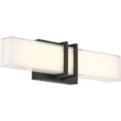 Possini Euro Design Possini Euro Exeter 17" Wide Black LED Bathroom Vanity Light 17 Possini Euro Design Possini Euro Exeter 17" Wide Black LED Bathroom Vanity Light -Possini Euro Design GUEST ae2d082b 004c 4330 9277 2e1f78e921d0