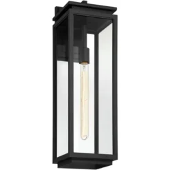 Possini Euro Design Atkins Modern Outdoor Wall Light Fixture Matte Black 24" Clear Glass For Post Exterior Barn Deck House Porch Yard Patio Outside 12 Possini Euro Design Atkins Modern Outdoor Wall Light Fixture Matte Black 24" Clear Glass For Post Exterior Barn Deck House Porch Yard Patio Outside -Possini Euro Design GUEST ae3e7270 dfeb 466b 948a 23b9d2434b7e