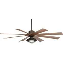 70" Possini Euro Design Defender Industrial Indoor Outdoor Ceiling Fan With LED Light Remote Oil Rubbed Bronze Koa Damp Rated For Patio Exterior House -Possini Euro Design GUEST af5c4dca e6e0 4f73 90df 6d51df6d97c1