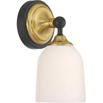 Possini Euro Design Possini Euro Zaragoza 9 1/2" High Gold And Black Wall Sconce 7 Possini Euro Design Possini Euro Zaragoza 9 1/2" High Gold And Black Wall Sconce - Image 5