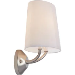 Possini Euro Design Possini Euro 11 3/4" High Brushed Nickel Modern Wall Sconce Light -Possini Euro Design GUEST b2948213 3d40 4009 b76d 99e7d805e98b