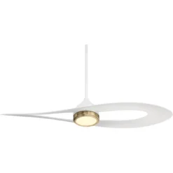 Possini Euro Design 52" Possini Euro Obi Matte White CCT LED Damp Ceiling Fan With Remote -Possini Euro Design GUEST b3795375 19ff 41fc ae7d e95b54133f64