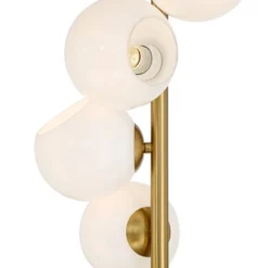 Possini Euro Design Astria Mid Century Modern 67" Tall Standing Floor Lamp Skinny Tree 6-Light Foot Switch Warm Gold Metal Living Room Bedroom House -Possini Euro Design GUEST b3aacf1a 4066 484b 91ae a770ad750917