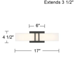 Possini Euro Design Possini Euro Exeter 17" Wide Black LED Bathroom Vanity Light 12 Possini Euro Design Possini Euro Exeter 17" Wide Black LED Bathroom Vanity Light -Possini Euro Design GUEST b4becce2 8531 4ca1 bea8 f415ce5bbc60