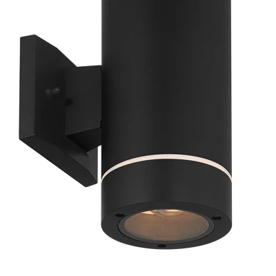 Possini Euro Design Wynnsboro 12" High Modern Outdoor Wall Light Fixture Mount Porch House Exterior Up/Down Set Of 2 Weatherproof Black Aluminum 4 Possini Euro Design Wynnsboro 12" High Modern Outdoor Wall Light Fixture Mount Porch House Exterior Up/Down Set Of 2 Weatherproof Black Aluminum - Image 2