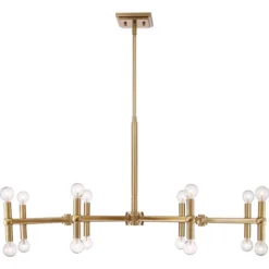 Possini Euro Design Marya Satin Brass Chandelier 37" Wide Modern 24-Light Fixture For Dining Room House Foyer Kitchen Island Entryway Bedroom Home -Possini Euro Design GUEST b5a902d5 12bd 4e8a aa7c 836643f0113c