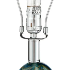 Possini Euro Design Pablo 27" Tall Modern Table Lamp Table Top Dimmer Blue Art Glass Single Living Room Bedroom Bedside Nightstand House White Shade -Possini Euro Design GUEST b7a76058 aa84 4d19 aab8 7609c998d7e2