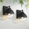 Possini Euro Design Possini Euro Sargasso 11" Black Marine Outdoor Wall Light Set Of 2